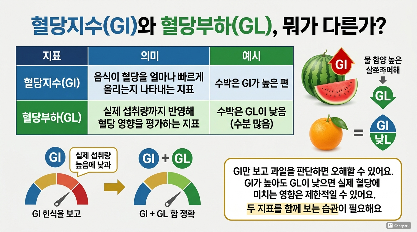 혈당지수(GI)와 혈당부하(GL), 뭐가 다른가?