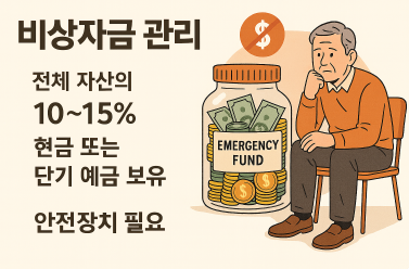 현금 비중유지와 비상자금 확보