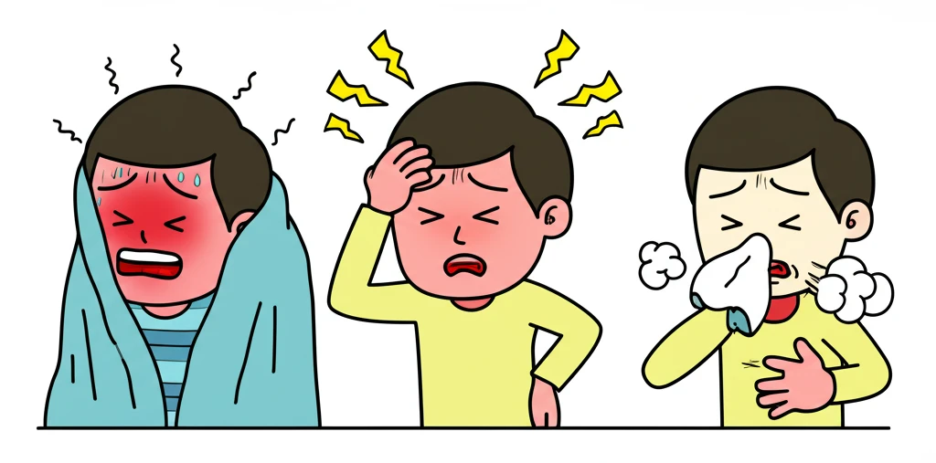 갑작스러운 고열 동반 B형 독감 증상..