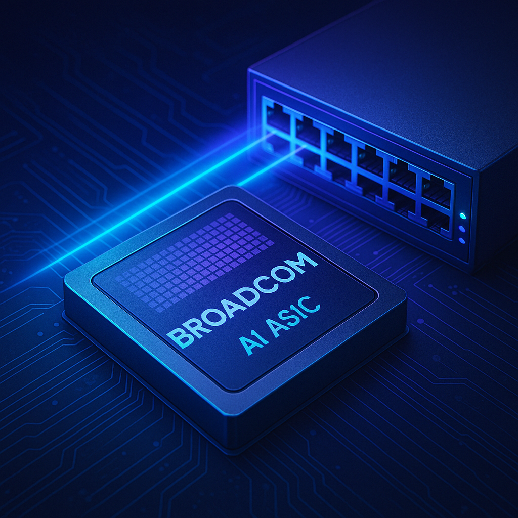 브로드컴 AI ASIC 칩과 네트워크 스위치