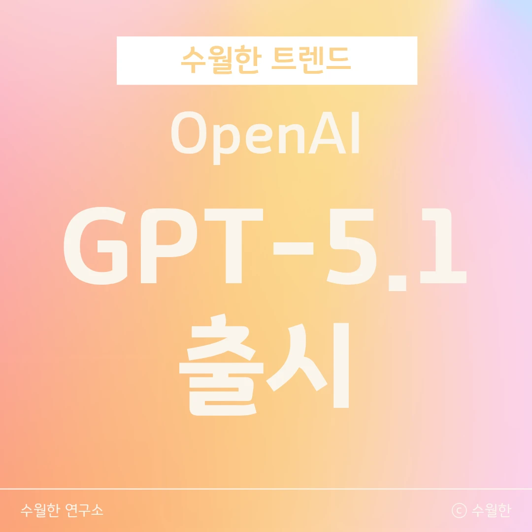 GPT-5.1 vs GPT-5 완벽 비교: 성능 차이와 워크플로우 적용 가이드 대표 썸네일