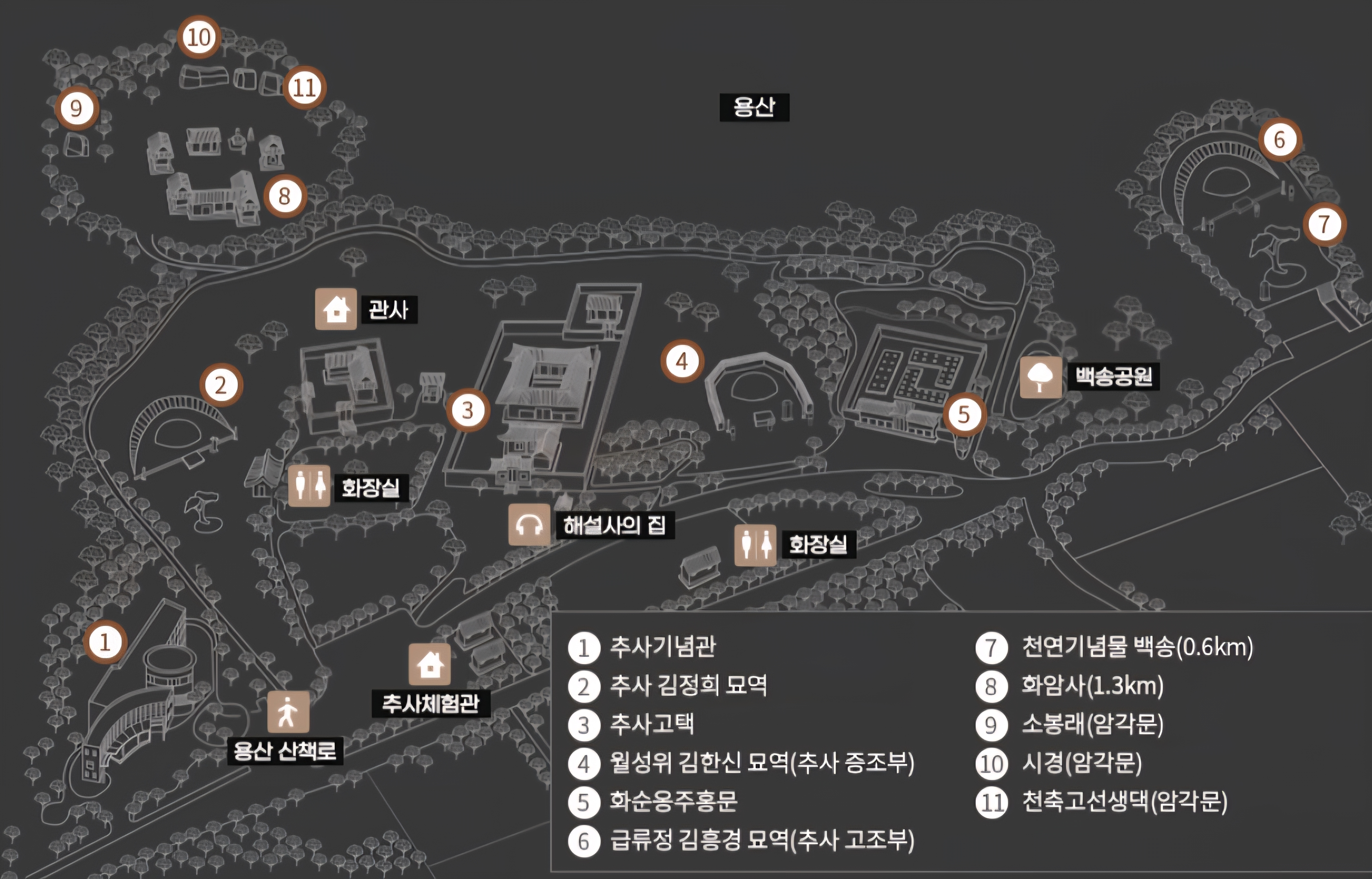 추사고택 관광배치도