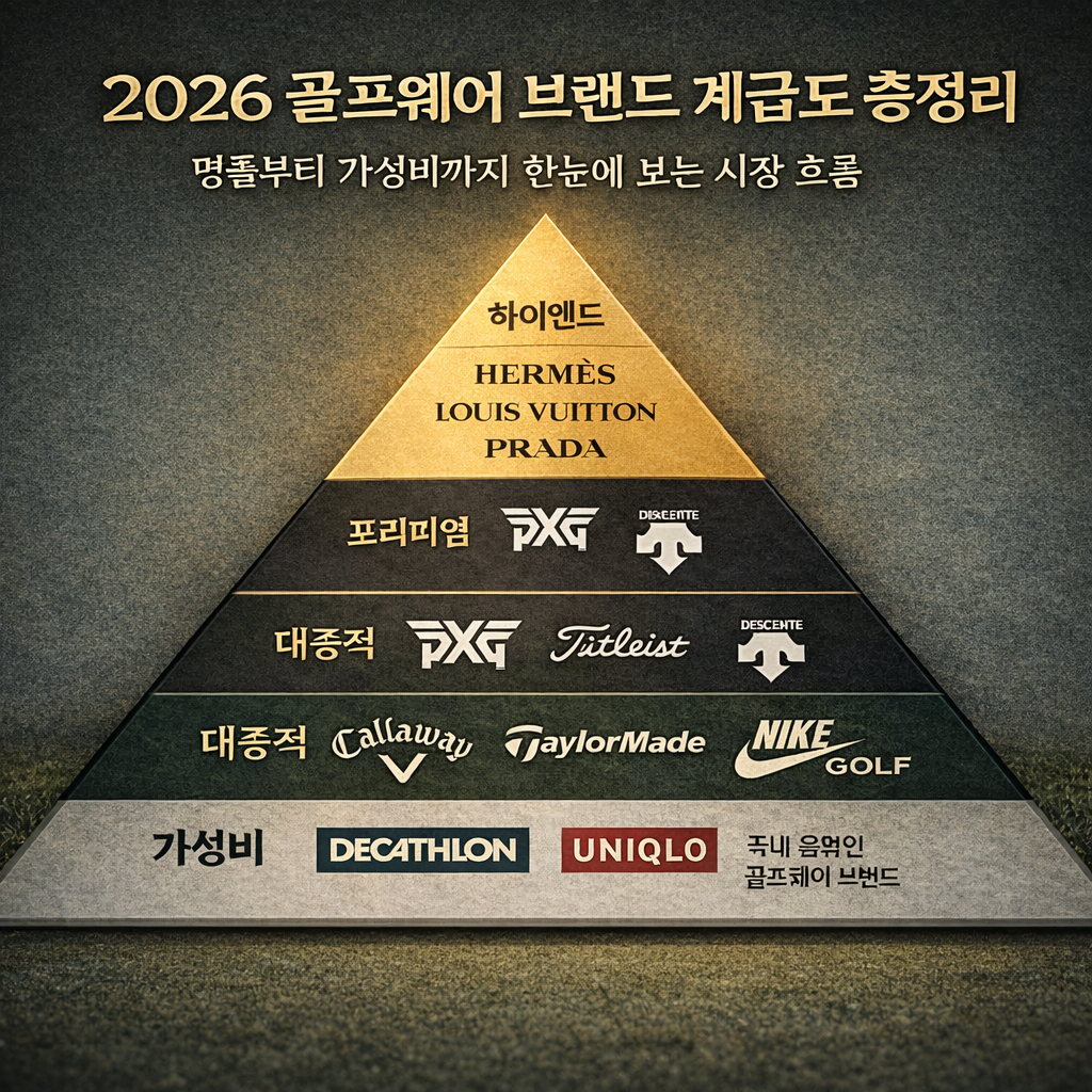 2026 골프웨어 브랜드 계급도 총정리｜명품부터 가성비까지 한눈에 보는 시장 흐름