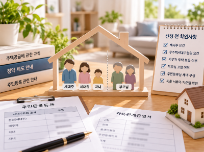 세대주와 세대원 차이 및 주택 공급 신청 전 확인 방법