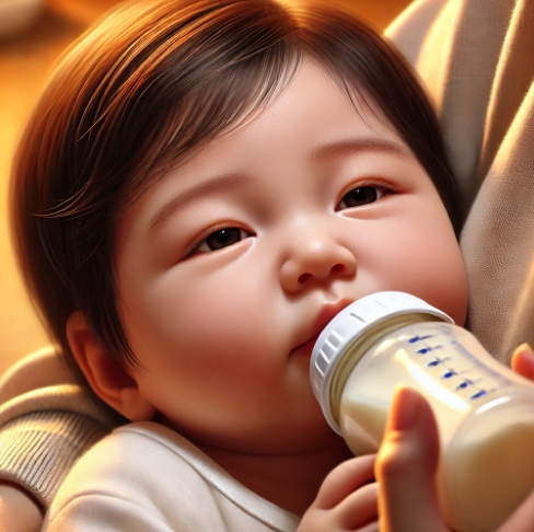 수유중인 아기 사진