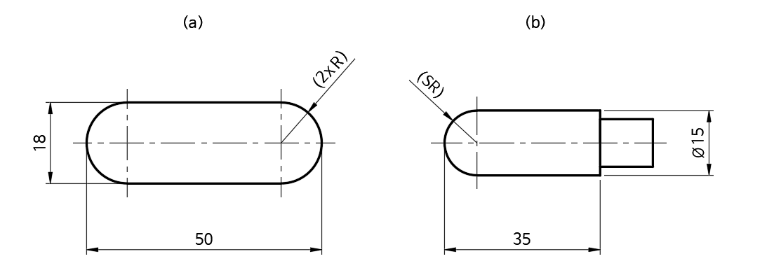 반지름-치수-다른-곳에서-지시한-치수에-따라-결정될-때