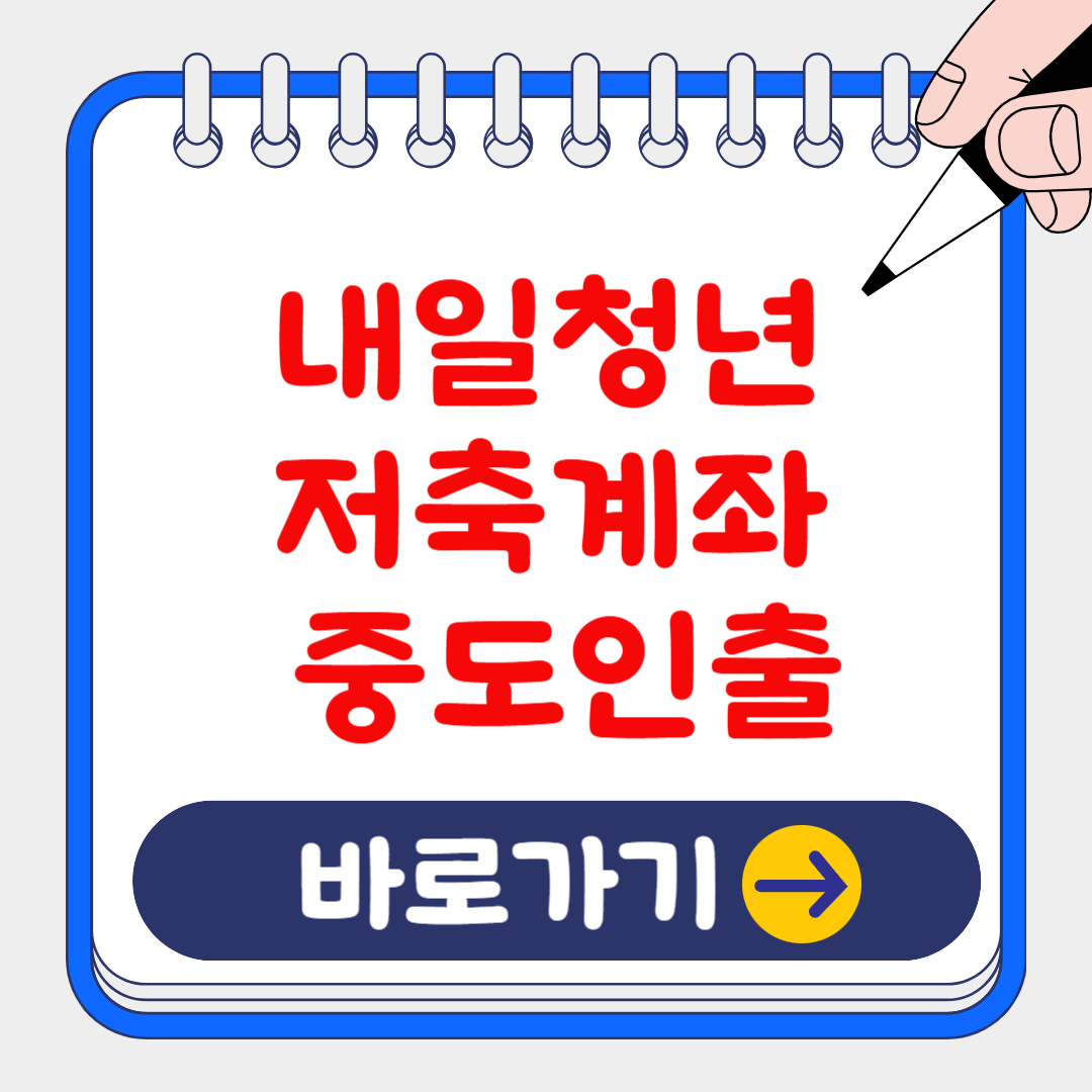 내일청년저축계좌 중도인출 시 매칭 적립금 어떻게 처리될까?