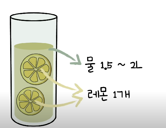 레몬 물 레시피