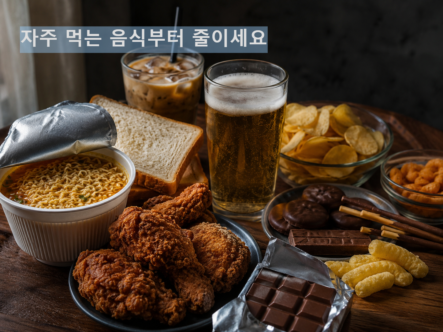 내장지방 줄일 때 피해야 할 음식