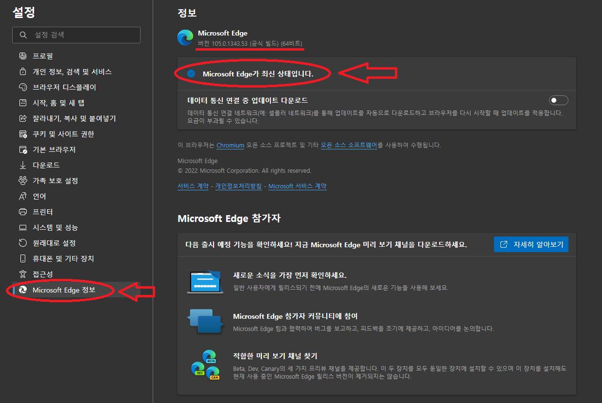엣지 업데이트