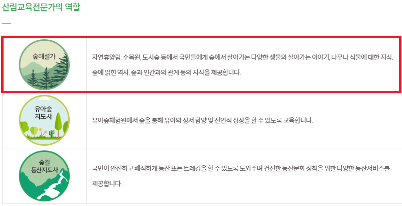 숲해설가 자격증 취득하기 양성기관 확인하기