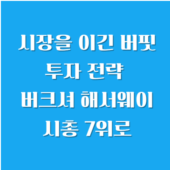 시장을 이긴 버핏 투자 전략 버크셔 해서웨이 시총 7위로