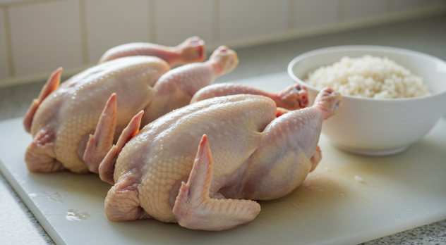 닭을 손질한 이미지