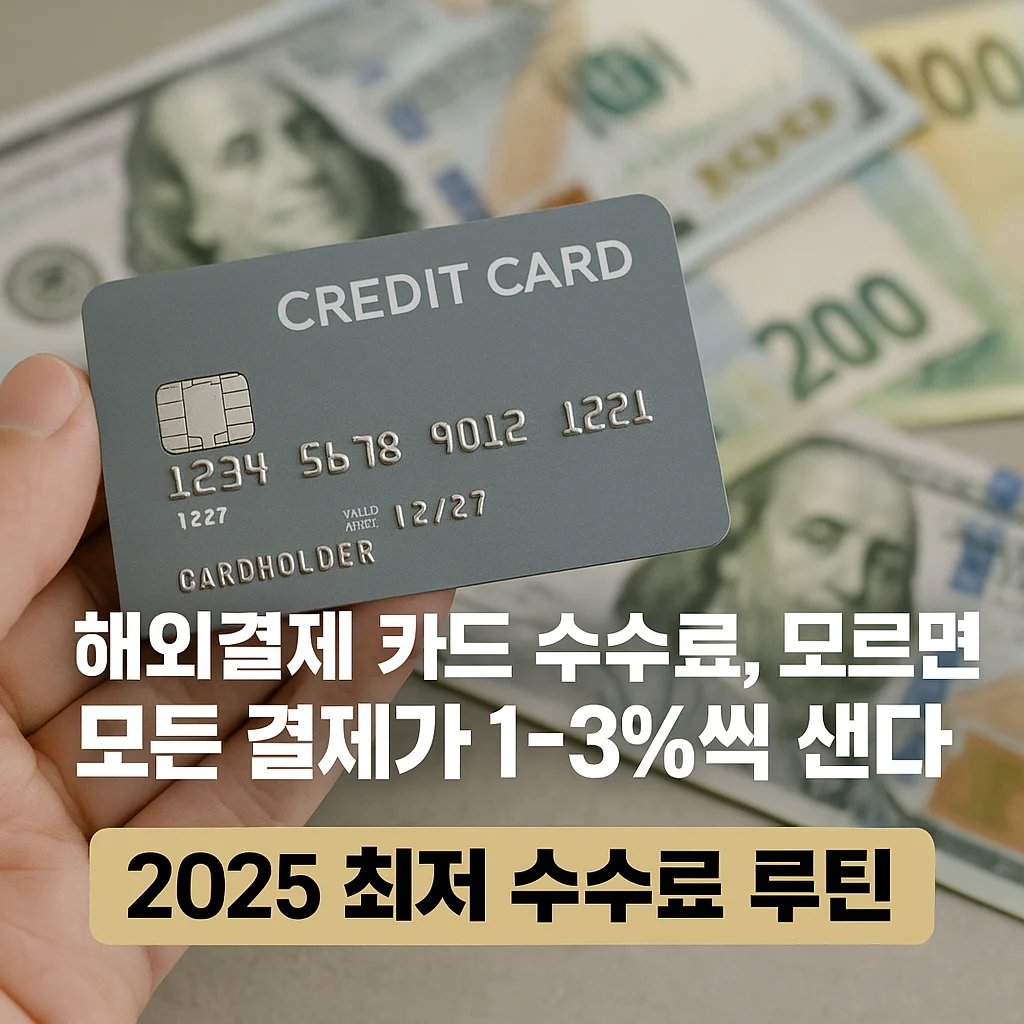 해외 결제 카드 수수료와 환율 변동 확인