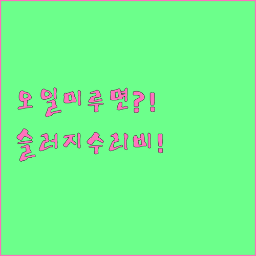 포터2 오일 교체 미루면 생기는 슬러..