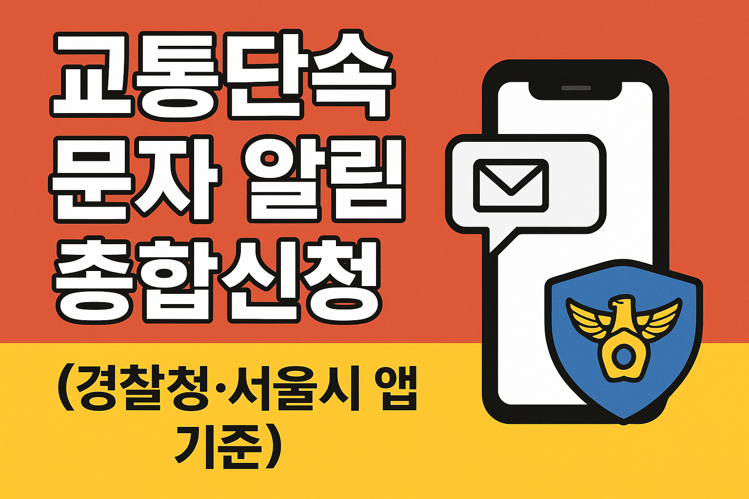 교통단속 문자 알림 통합신청 (경찰청&middot;서울시 앱 기준) 완벽 가이드
