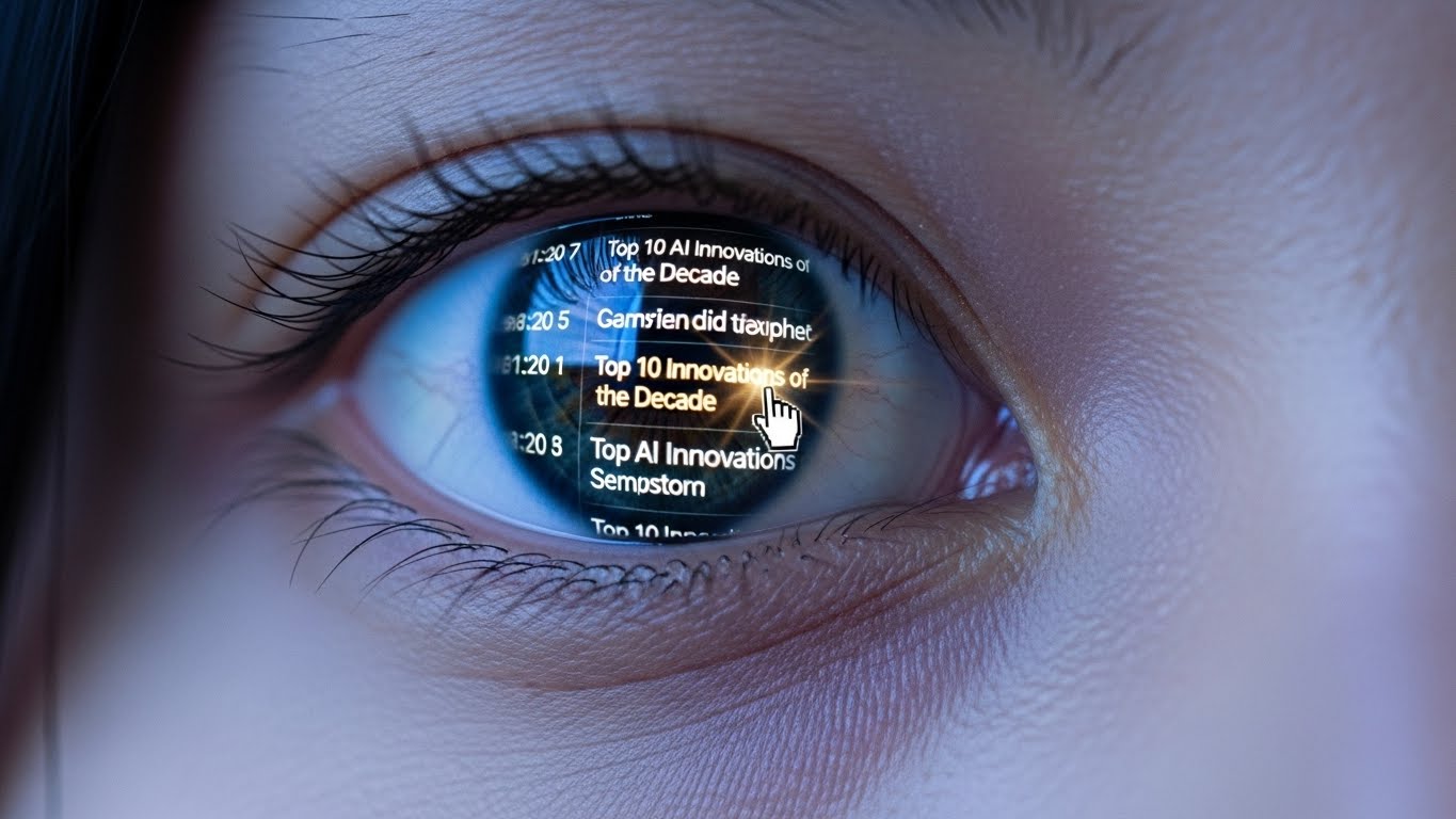 수많은 정보 중 시선을 사로잡는 강력한 타이틀의 글을 클릭하려는 순간의 포착