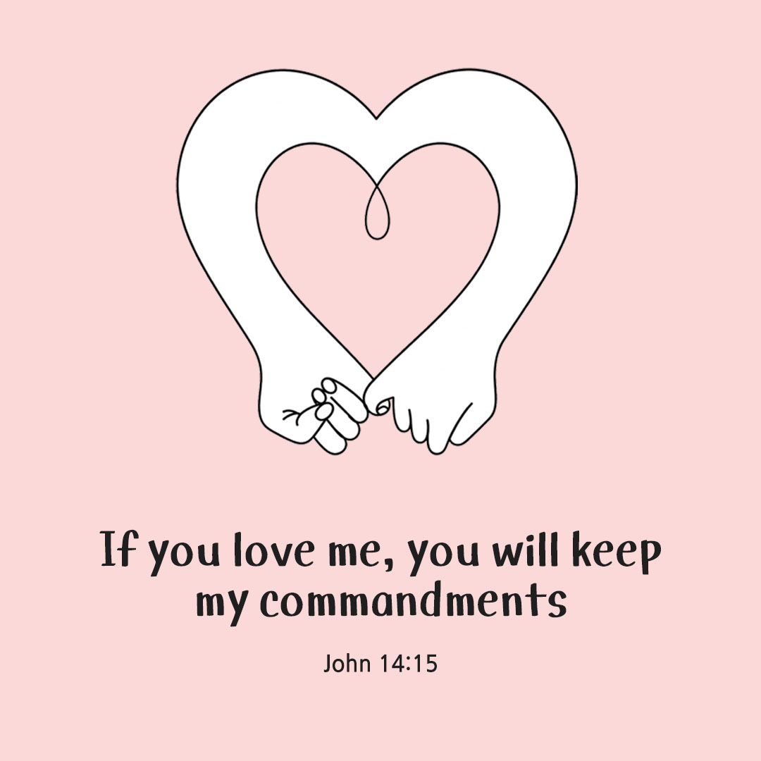Today's Bible verse card John 14:15 scripture image