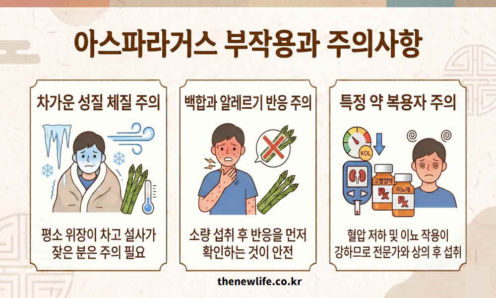 아스파라거스 효능 부작용 주의사항