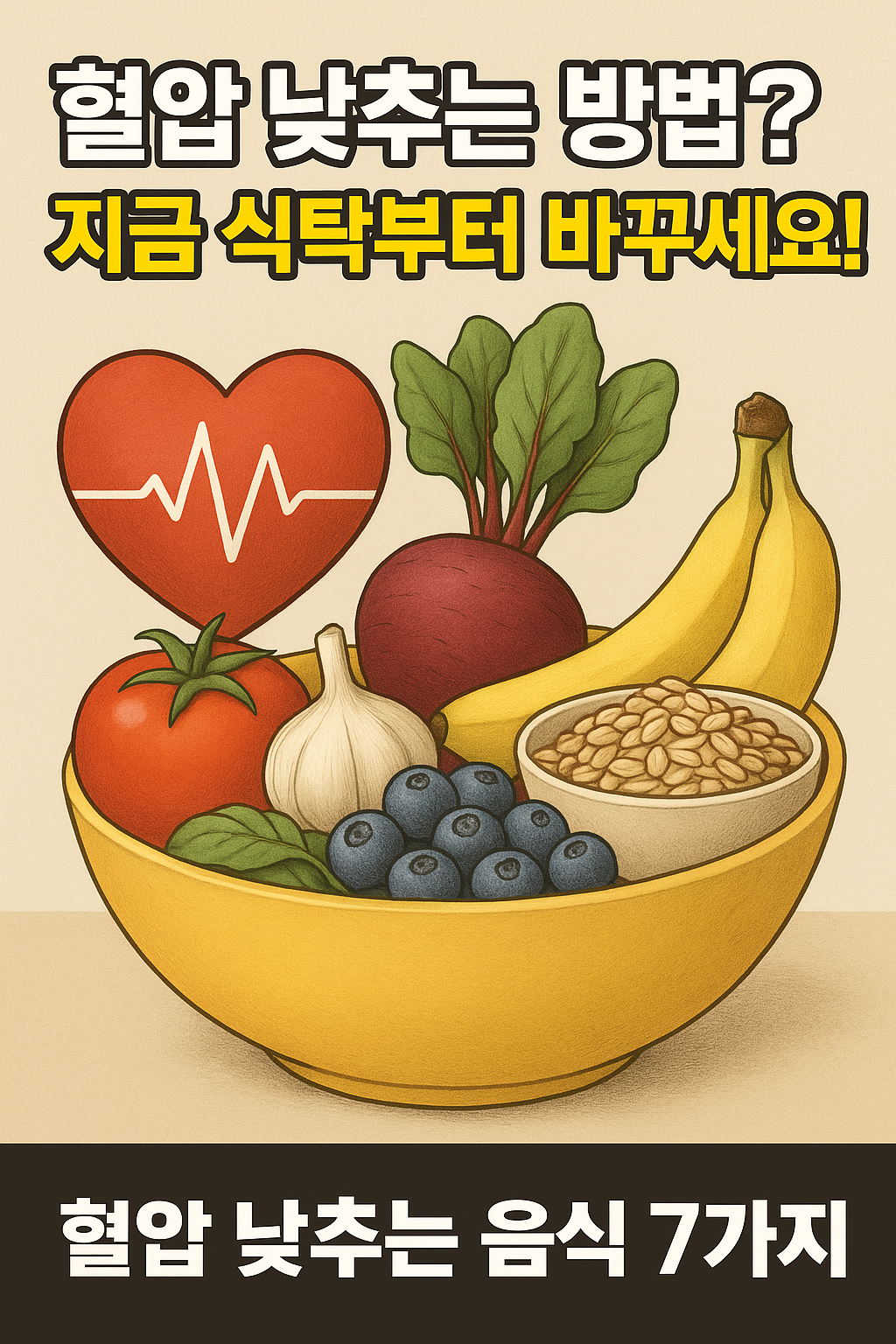 혈압을 낮추는 음식 혈압관리 식단