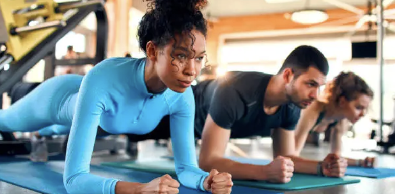 허리 운동 플랭크 사진