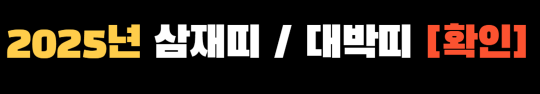 2025년 띠별 운세 2025년 삼재띠 2025년 대박띠 신년운세
