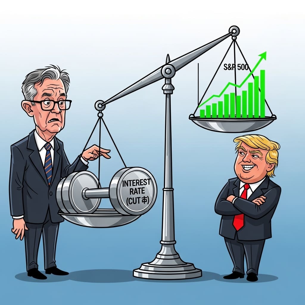 파월 의장과 트럼프 대통령 간의 기준금리 압박과 주식시장 상승