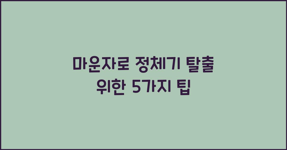 마운자로 정체기