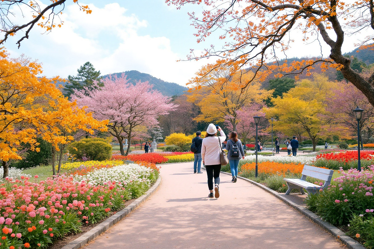 아침고요 수목원