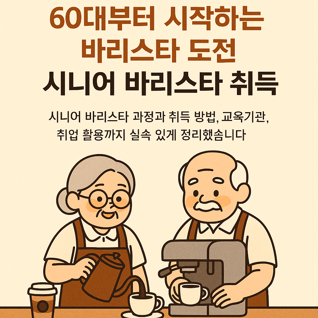 2025년 60대부터 시작하는 바리스타 도전! 시니어 바리스타 자격증 완벽 가이드
