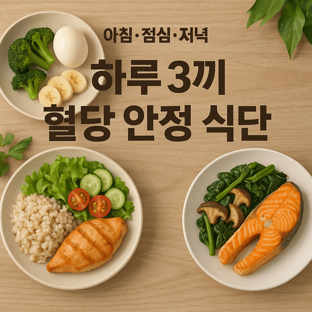 하루 3끼 혈당 안정 식단 예시, 이렇게만 드세요!