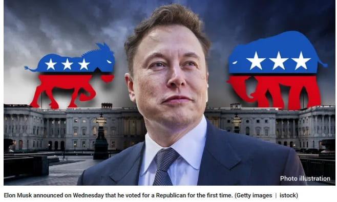 [속보] 일론 머스크: "모두 공화당에 투표 하세요" [Breaking] Elon Musk: 'I recommend voting for a Republican Congress'