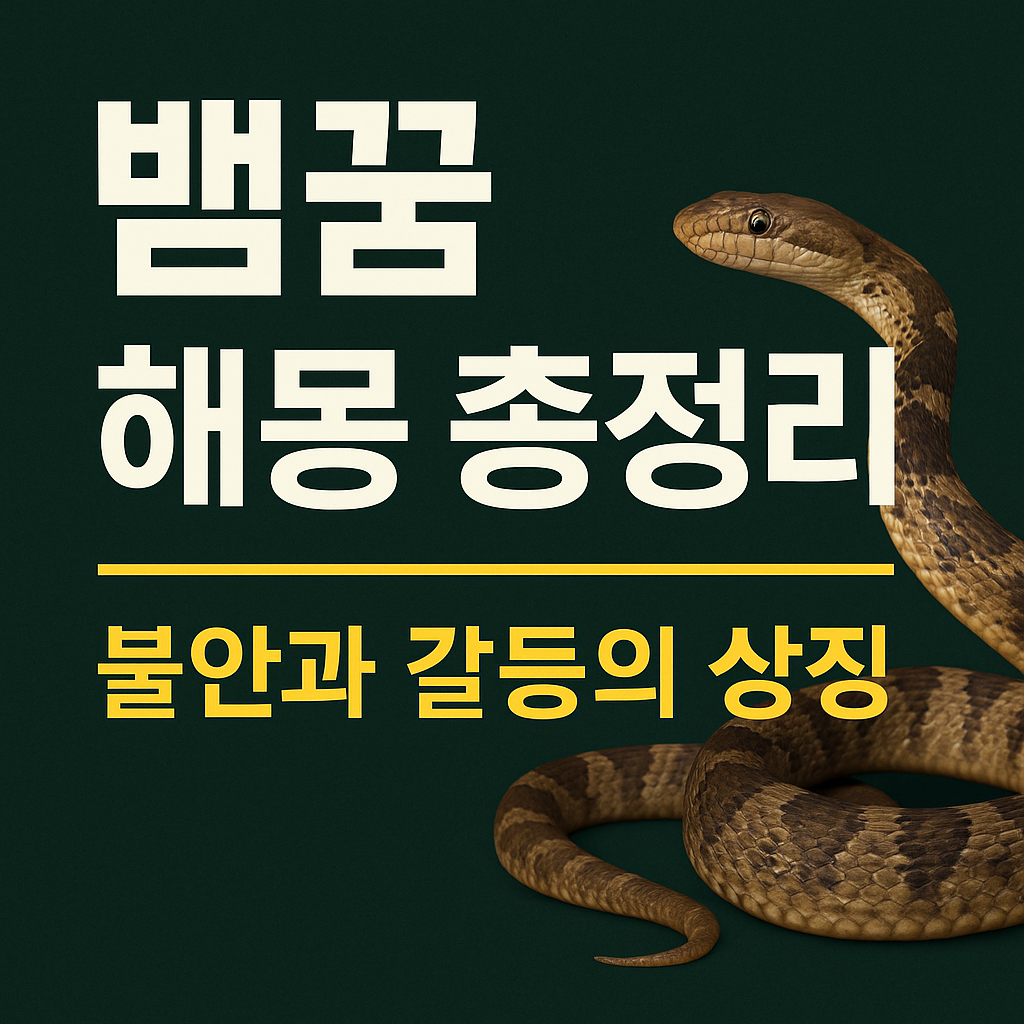 뱀 꿈 해몽 총정리