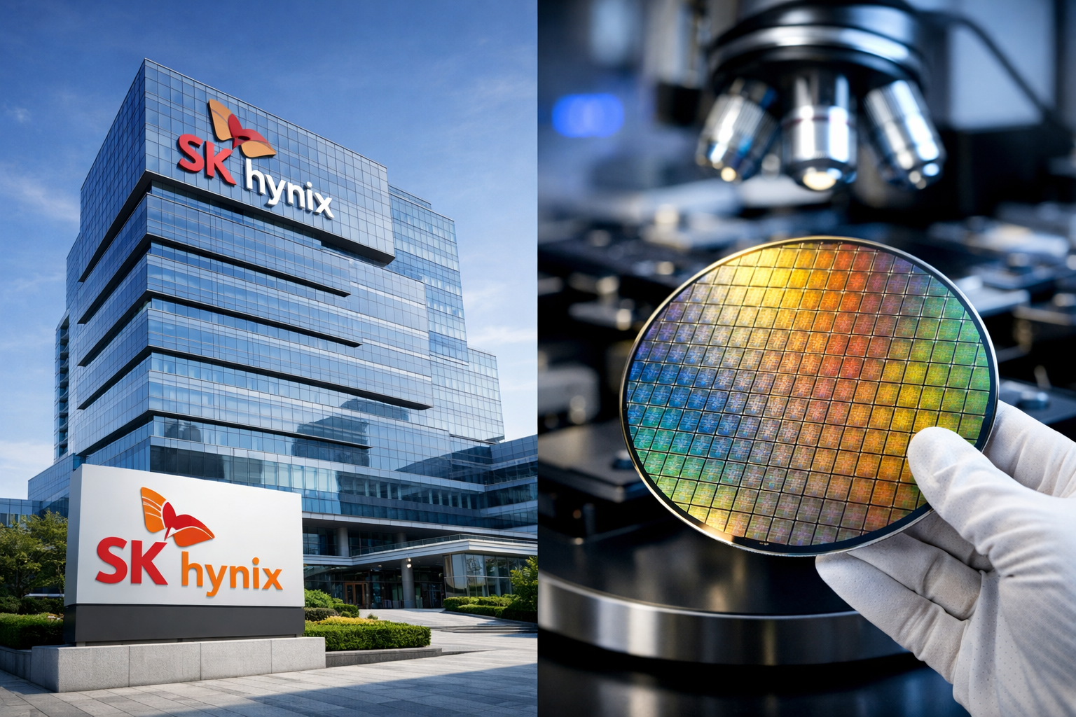 SK하이닉스 본사 또는 반도체 웨이퍼 관련 대표 이미지