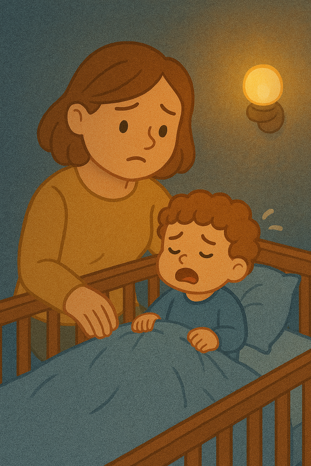 수면 퇴행 &ndash; 잘 자던 아이가 갑자기 다시 깨어나는 이미지