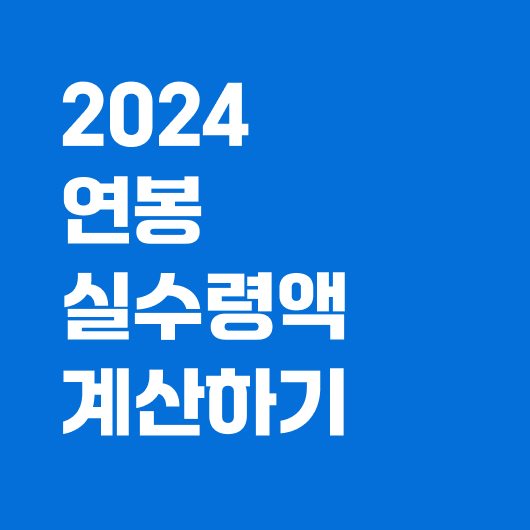 2024연봉실수령액