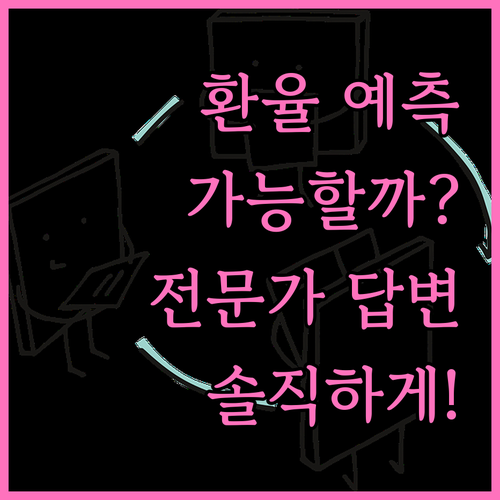 환율 예측, 어디까지 가능할까? 전문