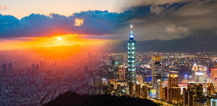 대만 타이페이 일몰 풍경
