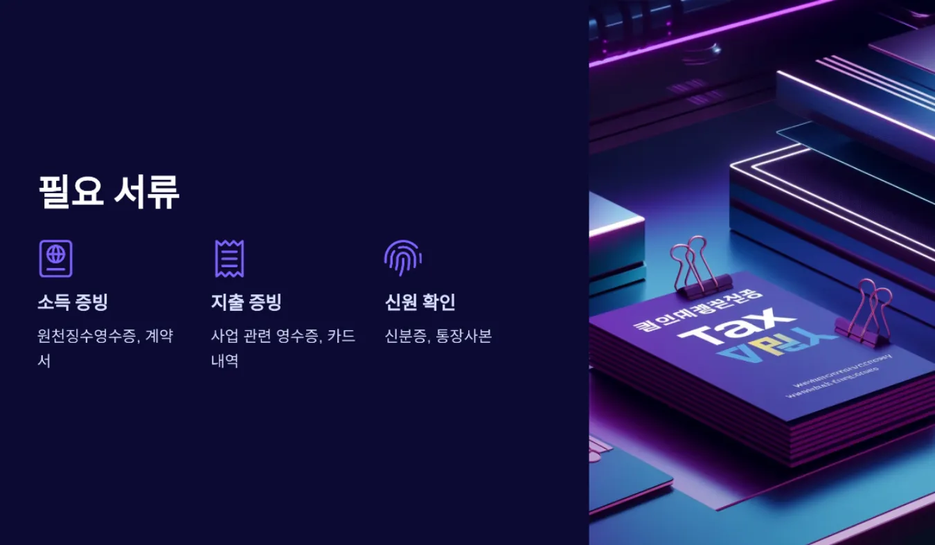 환급받기 위한 필요 서류