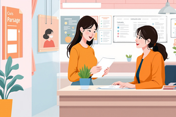 행정복지센터에서 에너지 바우처 신청하는 장면