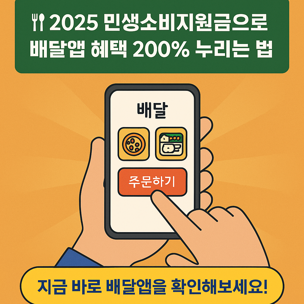 민생회복 소비쿠폰 배달앱 혜택