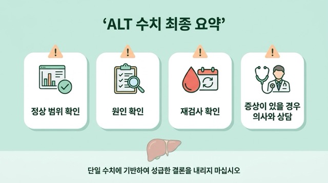ALT 수치 정상범위 높은 이유 재검 병원 진료 최종 정리