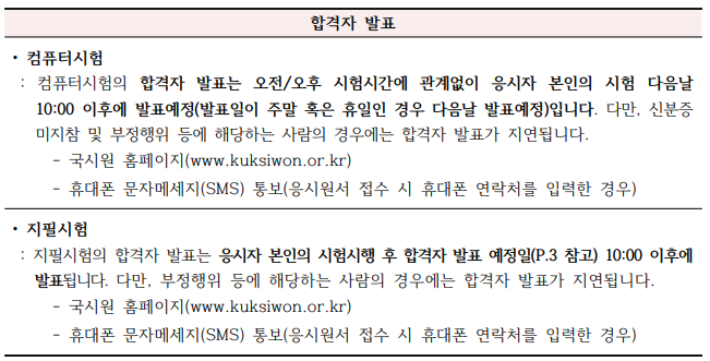 2023년도 요양보호사 자격시험 합격자발표