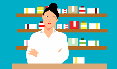 휴진 병원 리스트와 동네 병원 문여는지 확인하는 글과 관련된 의사가운을 입은 여자 그림