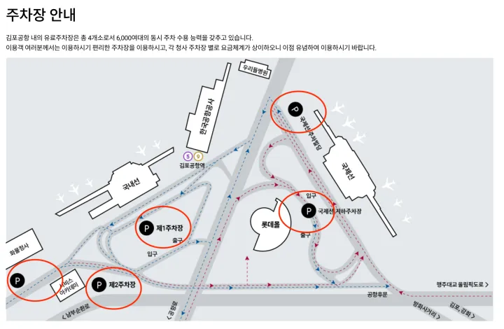 김포공항 주차장 위치