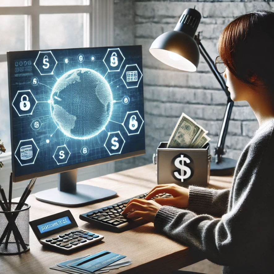 인터넷뱅킹으로 납부하는 모습