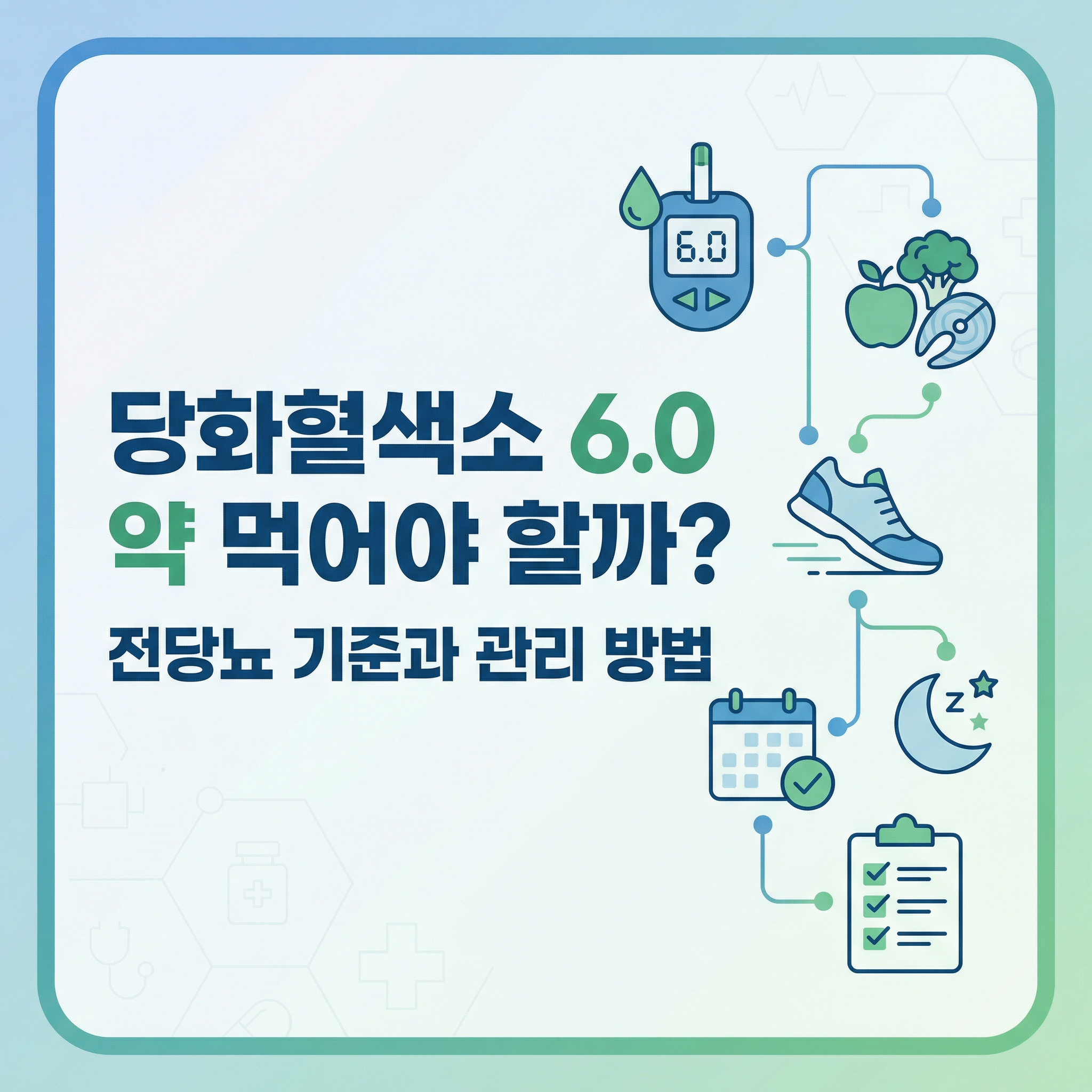 당화혈색소 6.0 수치 인포그래픽