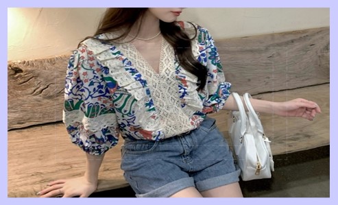 보헤미안 스타일 블라우스