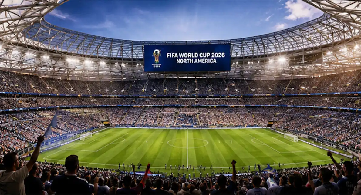 2026 FIFA 북중미 월드컵 경기장 내부 전경 대형 전광판