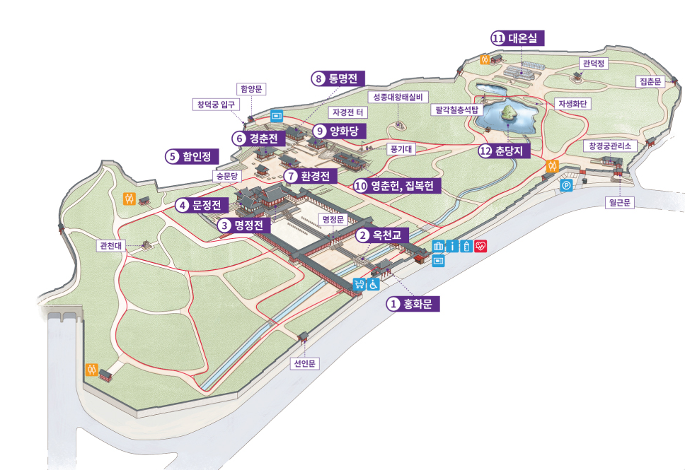 창경궁 지도 관람로